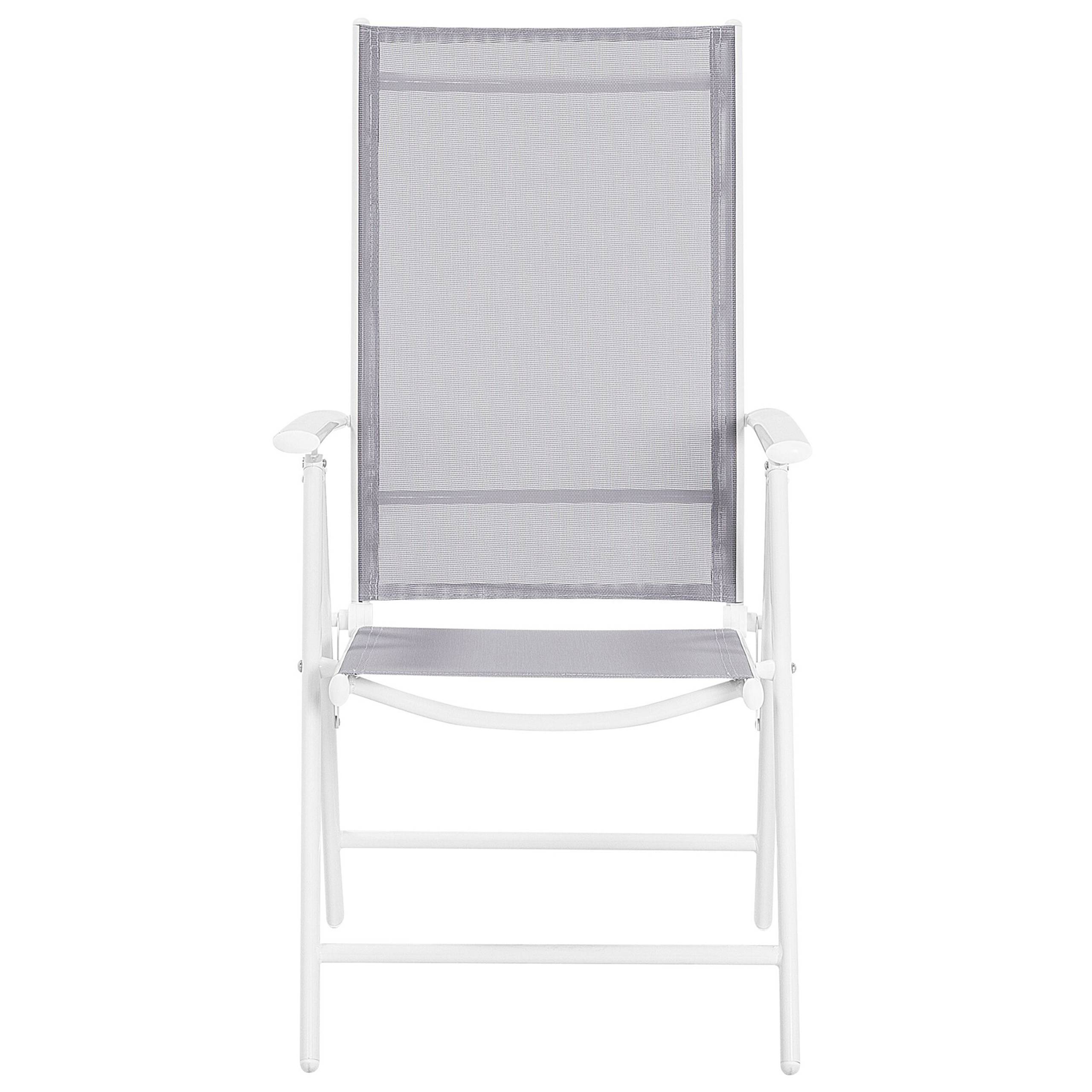 Chaise de jardin Aluminium Gris CATANIA - Beliani - Image 3