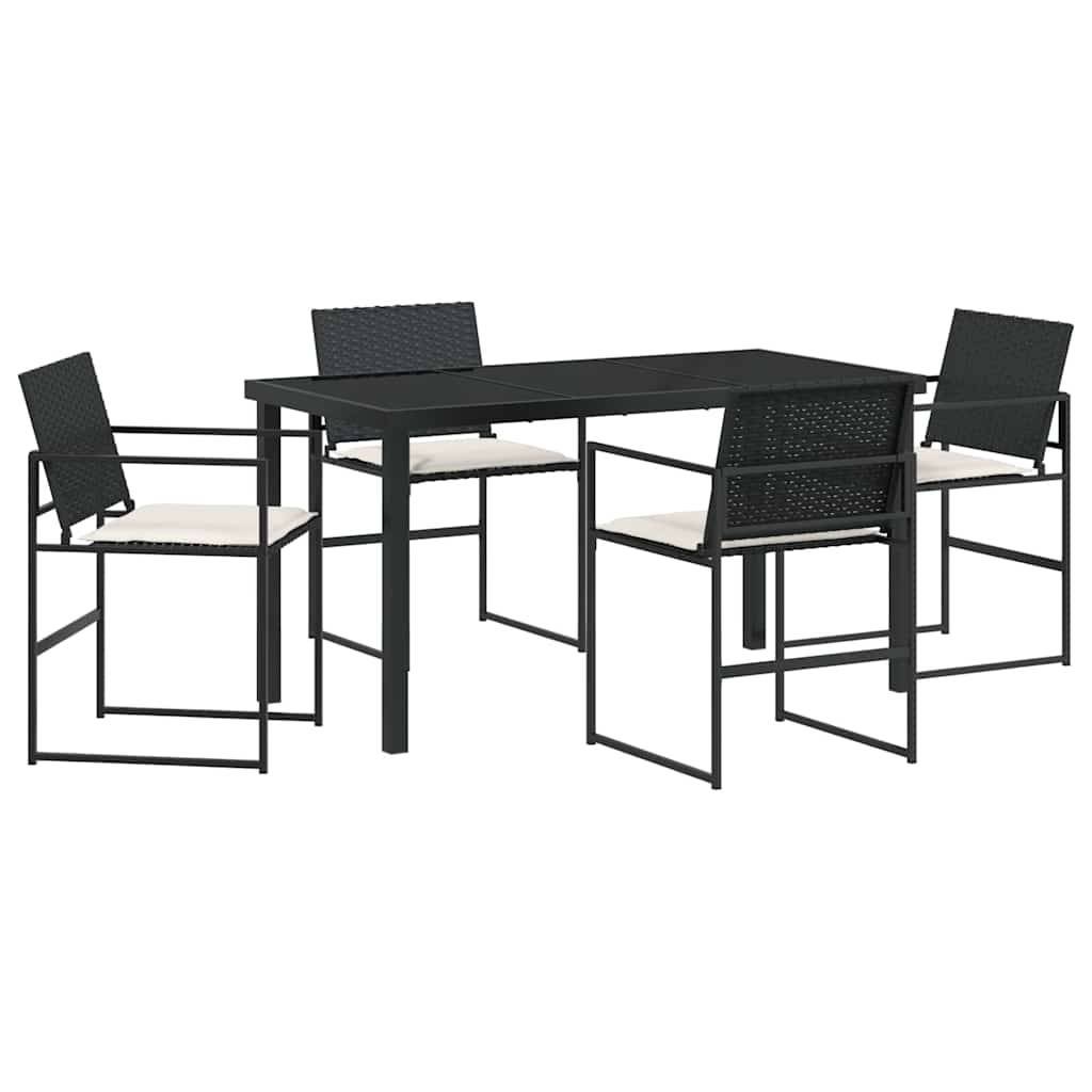 ComfortXL - Salon de Jardin 4 Places en Résine Tressée avec Coussins et Accoudoirs Ergonomiques Noir – ComfortXL Outdoor Living - Image 2