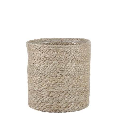 Mica Decorations - Panier Atlantic jute crème Ø 18 x 18 cm - MICA DECORATIONS