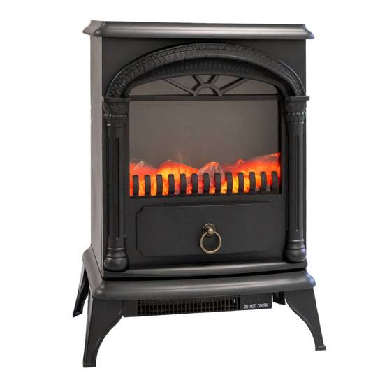 Cheminée électrique 1800W Effet flamme Chauffage infrarouge Santorin NIKLAS - Image 1