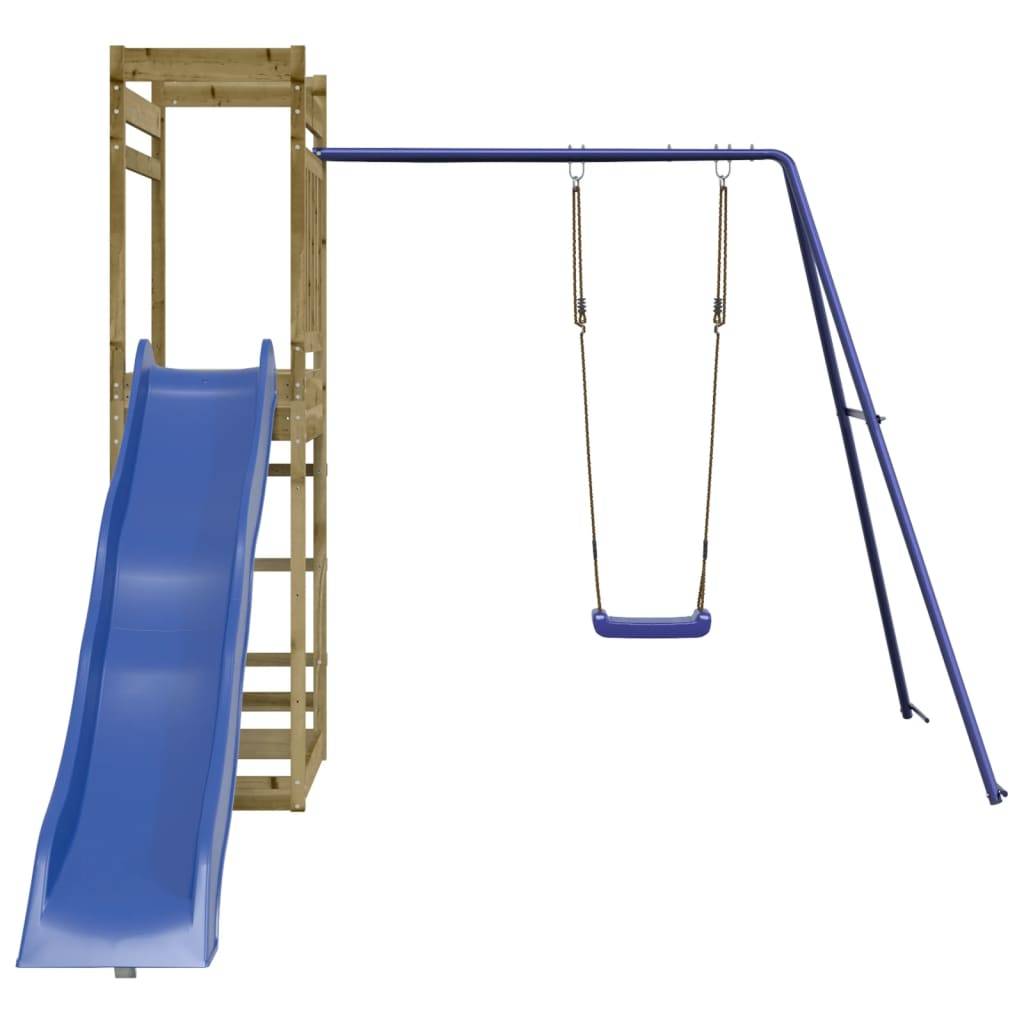 Helloshop26 - Aire de jeux d'extérieur balançoires toboggan portiques robuste jeux jardin 246 x 349 x 207 cm bois de pin imprégné - Imagen 2