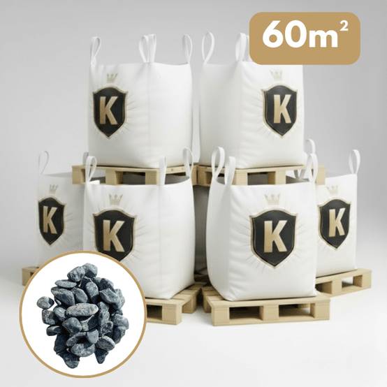 Galet marbre vert 40/60 mm – Pack 6 Big Bag +/- 1,5T – 60 m² - Image 1