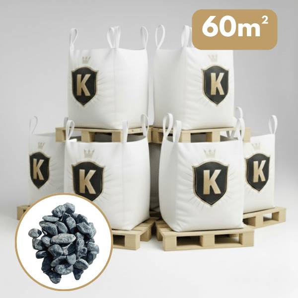 Galet marbre vert 40/60 mm – Pack 6 Big Bag +/- 1,5T – 60 m² - Image 1
