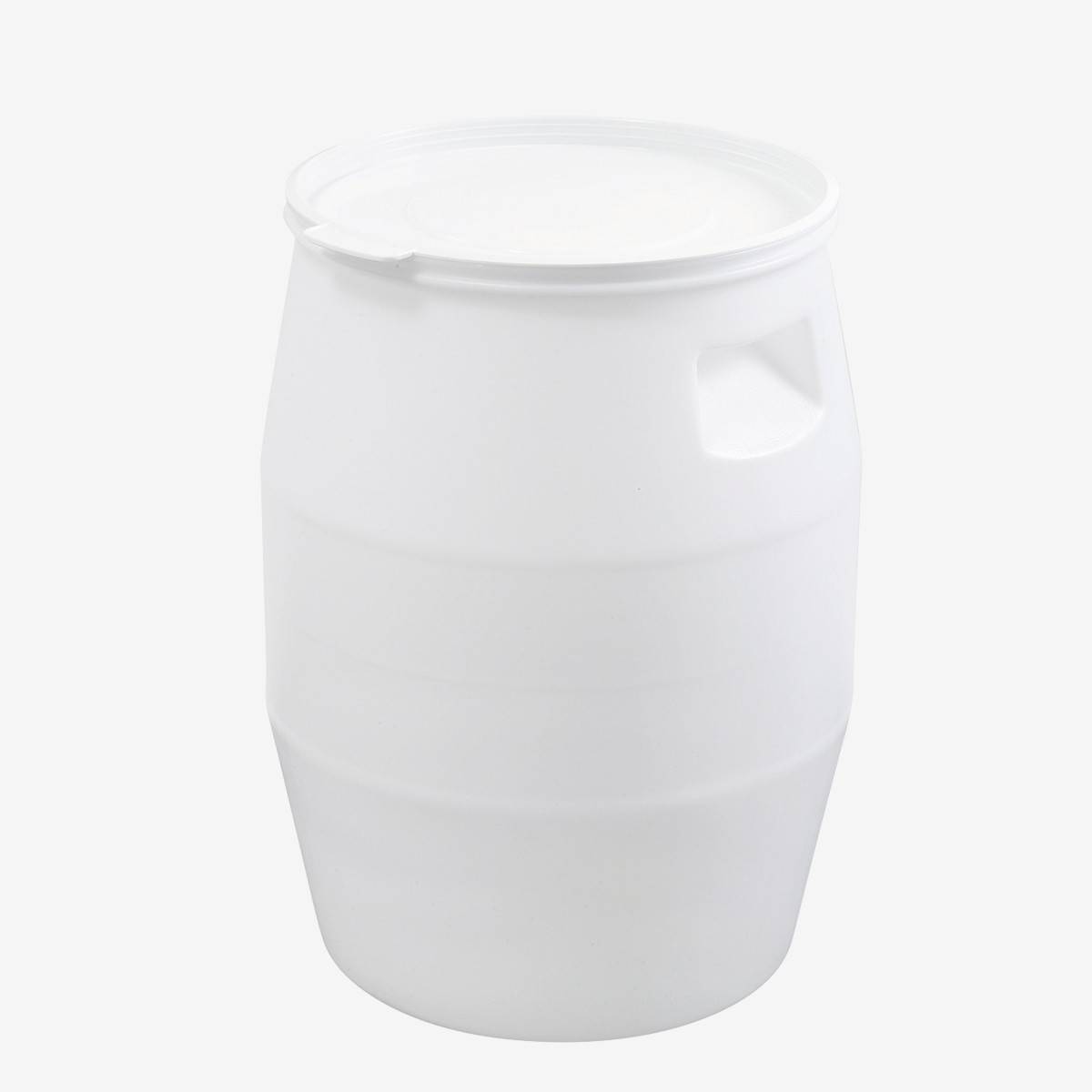 Fût 50 L + couvercle languette - blanc - Gilac