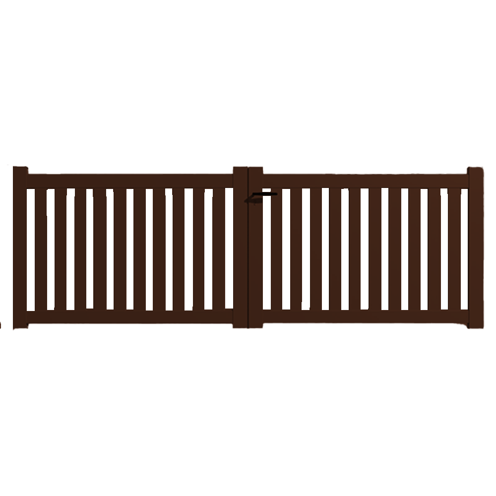 Portail Packit - Portail alu battant ajouré en kit dim. L.4000 (entre piliers) X H.1200 mm  Marron (RAL 1247)