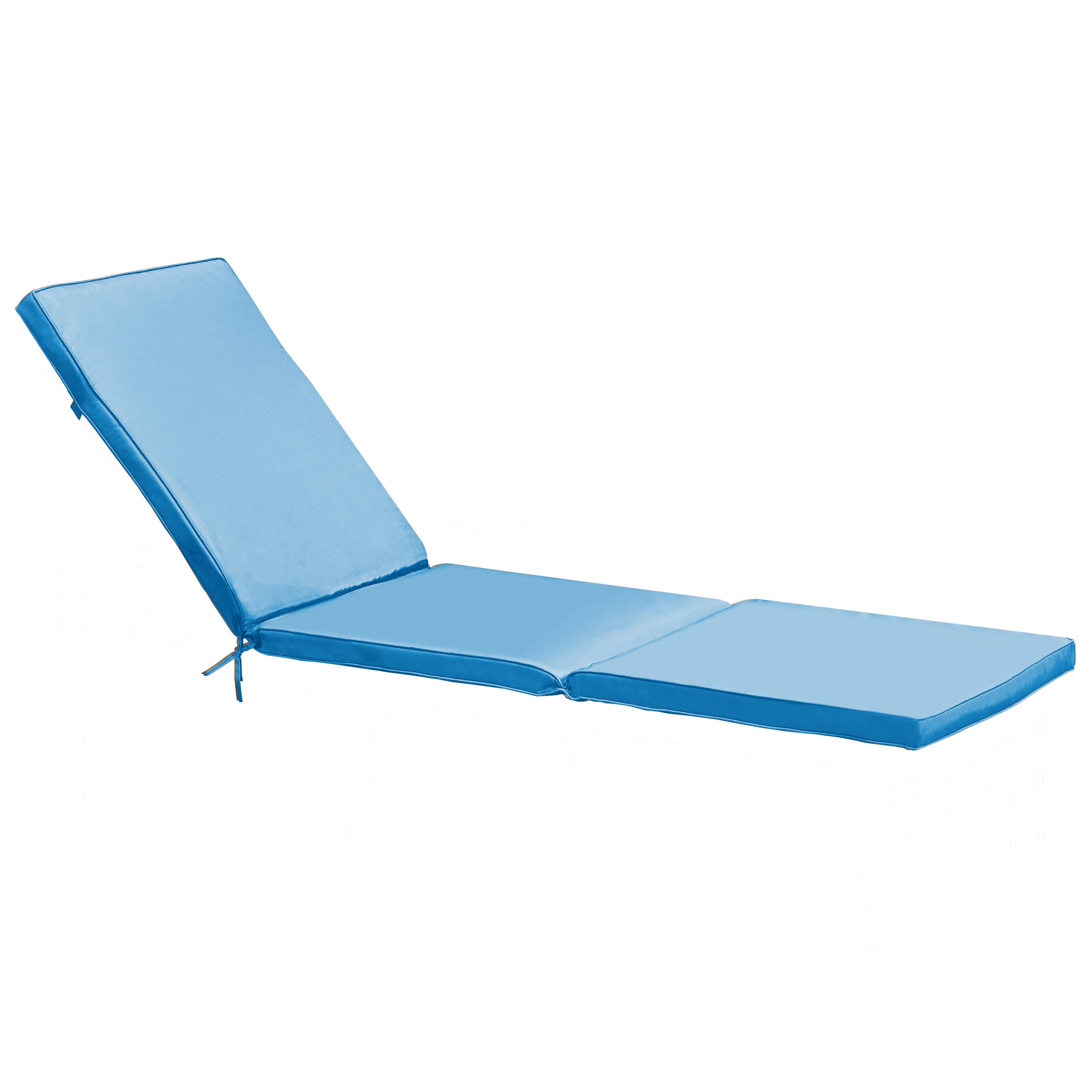 Oviala - Coussin de bain de soleil en polyester bleu Picchu - Oviala - Imagen 1