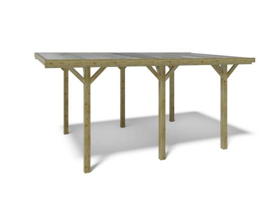 Altanka - Carport, abri de voiture 3.04x5.12 m - 15.56 m2 - couverture PVC - CAR10PVCTR - ALTANKA - Image 6