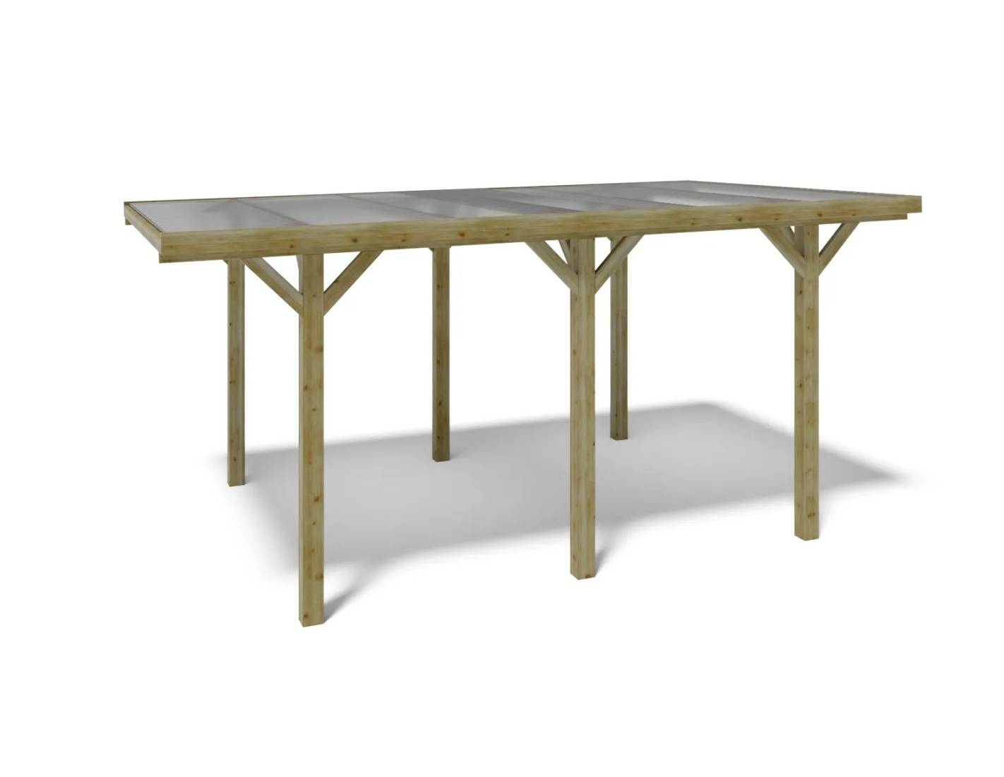 Altanka - Carport, abri de voiture  3.04x5.12 m - 15.56 m2 - couverture PVC  - CAR10PVCTR - ALTANKA - Image 8