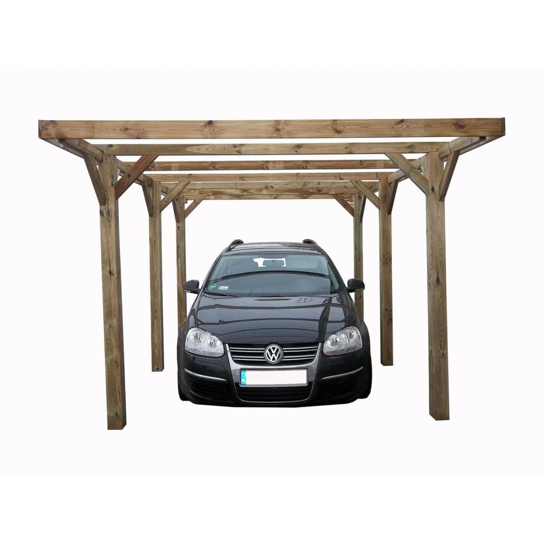 Altanka - Carport, abri de voiture  3.04x5.12 m - 15.56 m2 - couverture PVC  - CAR10PVCTR - ALTANKA - Image 3