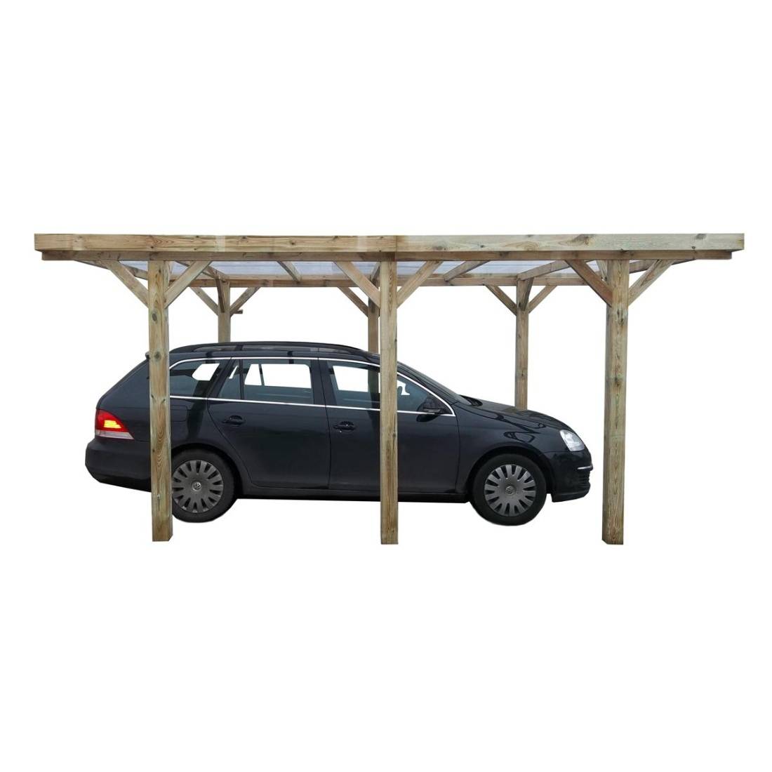 Altanka - Carport, abri de voiture 3.04x5.12 m - 15.56 m2 - couverture PVC - CAR10PVCTR - ALTANKA - Image 2