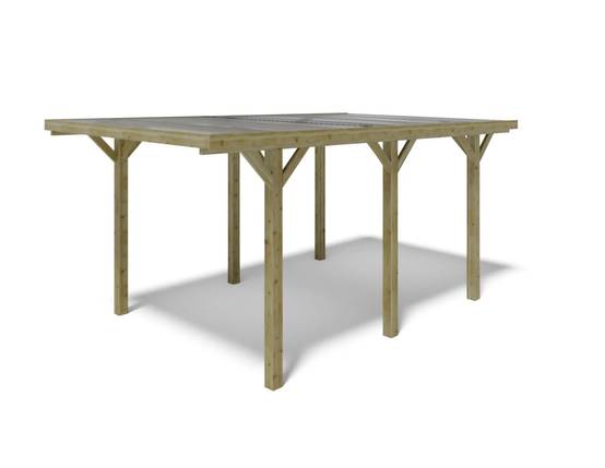 Altanka - Carport, abri de voiture 3.04x5.12 m - 15.56 m2 - couverture PVC - CAR10PVCTR - ALTANKA - Image 1