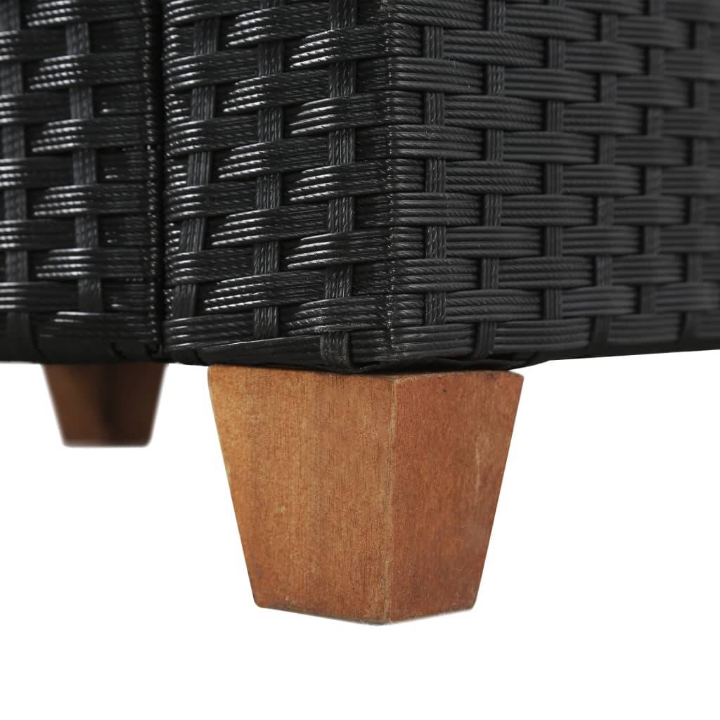 Vidaxl - Salon de jardin 4 pcs avec coussins Résine tressée Noir vidaXL 44107 - Imagen 5