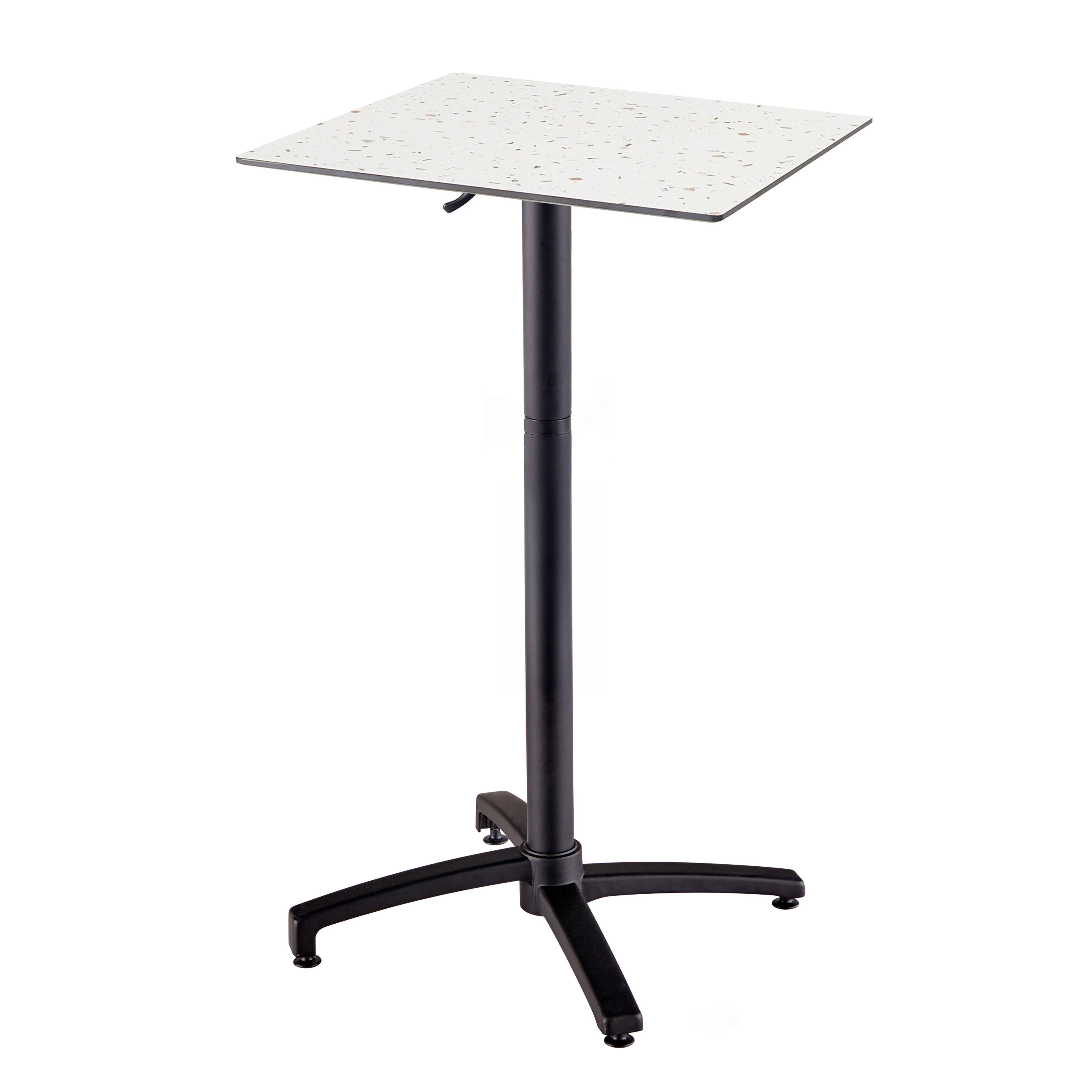 Oviala - Table haute de terrasse 60x60 cm inclinable stratifié terazzo  Opéra - Oviala - Imagen 1