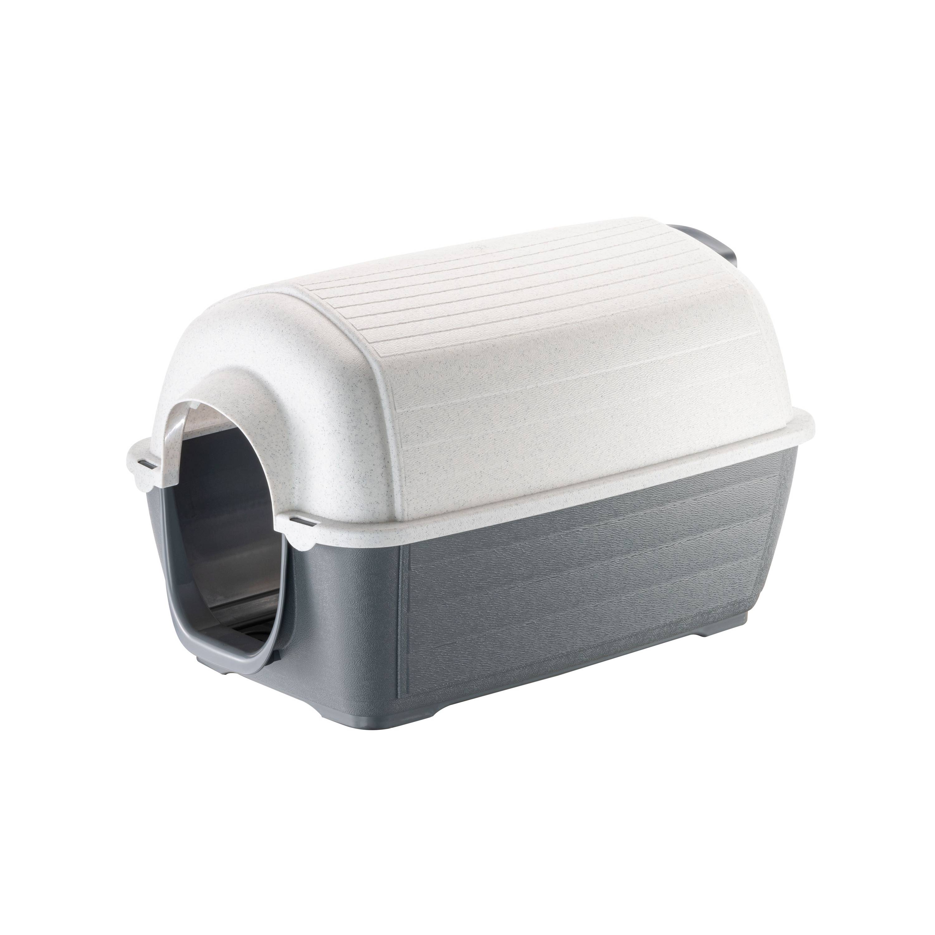 Ferplast - Ferplast Caseta exterior para perros KENNY MINI, hábitat para perros en resina termo-plástica, resistente a los golpes y rayos UV, sistema de