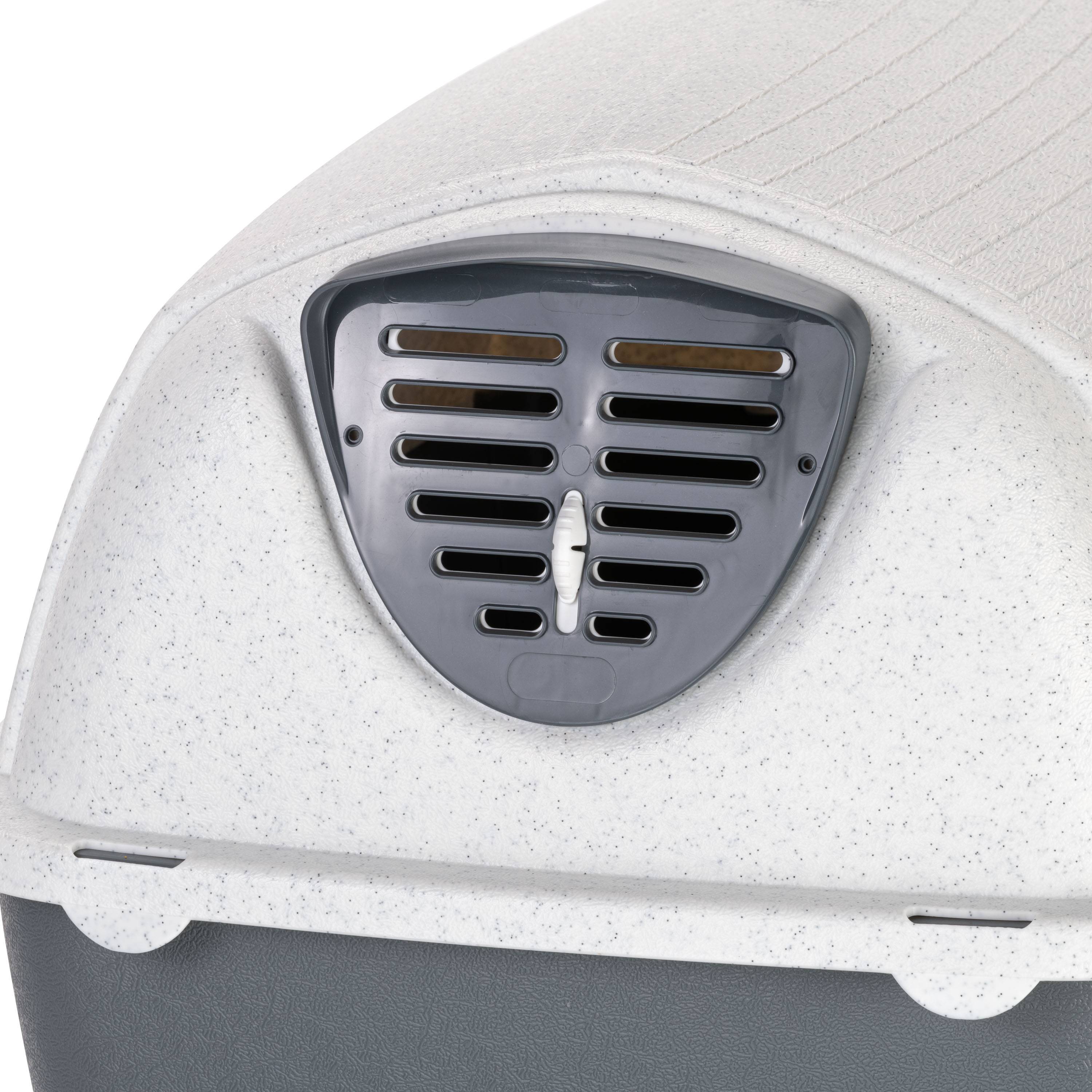 Ferplast - Ferplast Caseta exterior para perros KENNY MINI, hábitat para perros en resina termo-plástica, resistente a los golpes y rayos UV, sistema de - Imagen 5