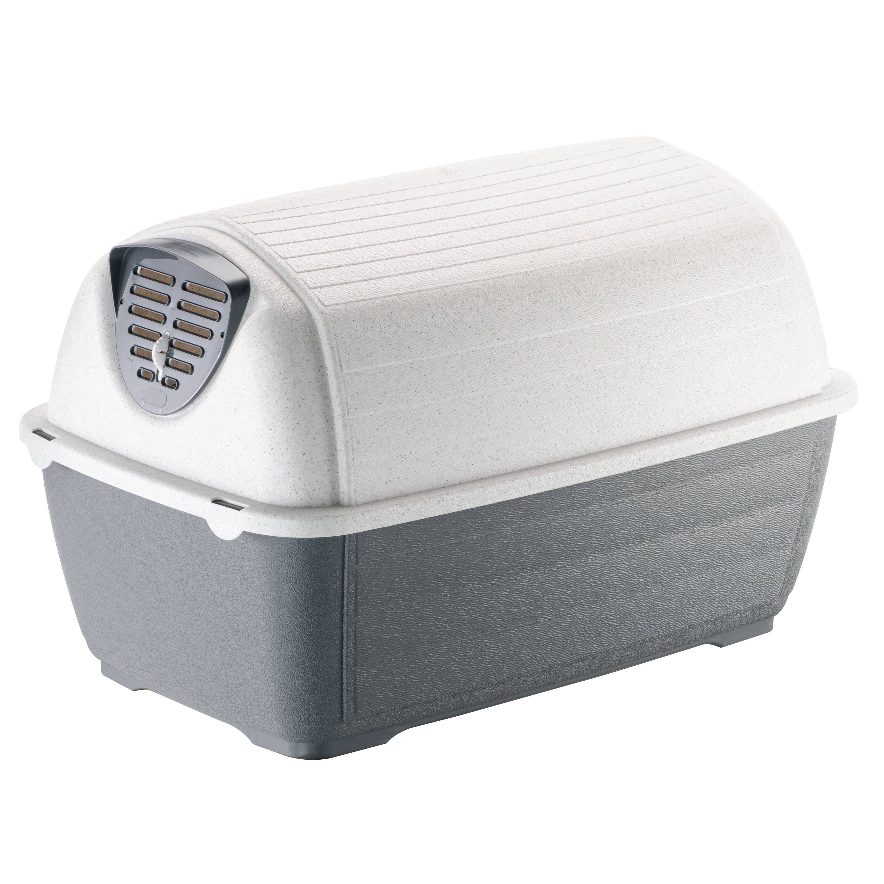 Ferplast - Ferplast Caseta exterior para perros KENNY MINI, hábitat para perros en resina termo-plástica, resistente a los golpes y rayos UV, sistema de - Imagen 7