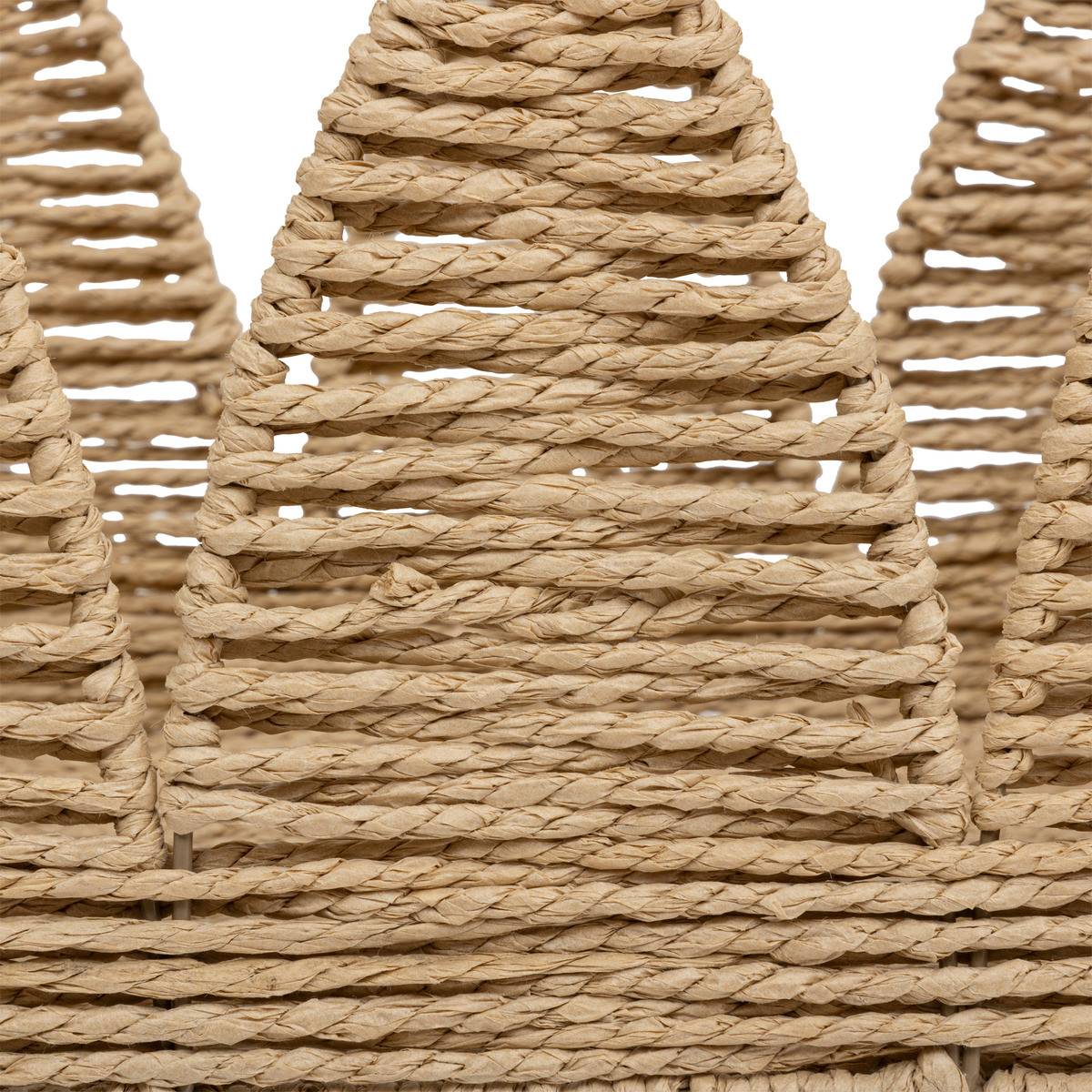Atmosphera - Lot de 4 Paniers de rangement Beige et Blanc L 34 L 30 L 26 et L 22 cm - Imagen 6