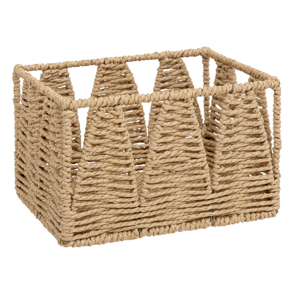 Atmosphera - Lot de 4 Paniers de rangement Beige et Blanc L 34 L 30 L 26 et L 22 cm - Imagen 4
