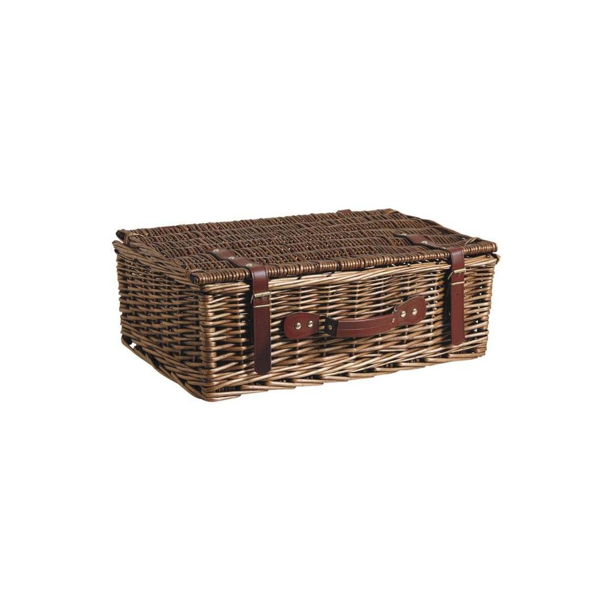 Aubry Gaspard - Valise en osier clair - Imagen 1