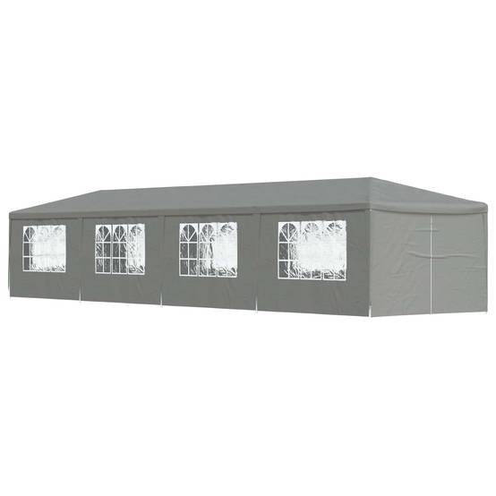 ComfortXL - Tente de réception PE acier événements extérieurs imperméable pliable 1200x300cm gris - ComfortXL Outdoor Living - Image 1