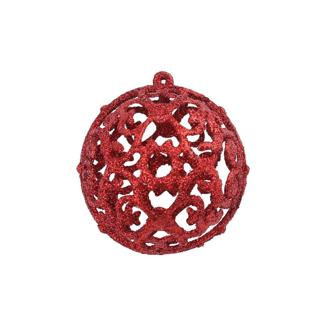 Ensemble de boules de Noël - Ornements de Noël - décorations de Noël 100 pcs 3/4/6 cm Rouge - Image 3