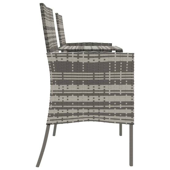 Canapé jardin | Canapé D'extérieur | Sofa De Jardin 2 places et table basse Résine tressée Anthracite Maison Chic - Image 4