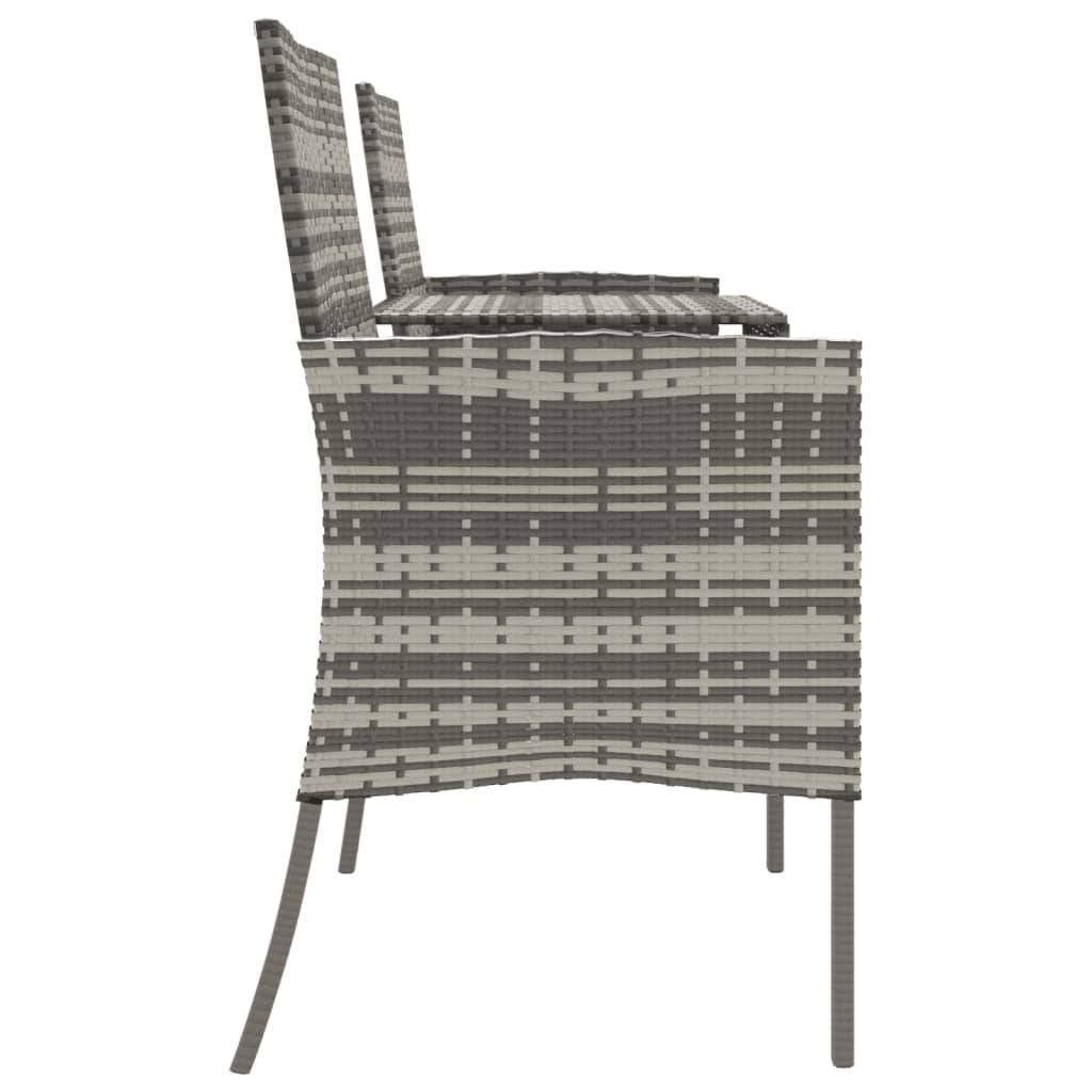 Canapé jardin | Canapé D'extérieur | Sofa De Jardin 2 places et table basse Résine tressée Anthracite Maison Chic - Image 4
