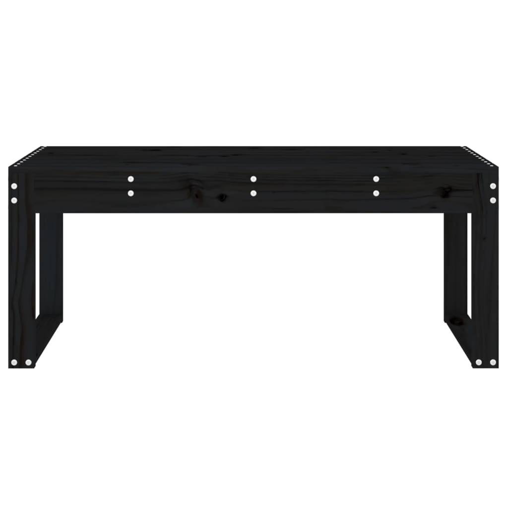 Maison Chic - Banc de jardin - Banc d'extérieur - Banquette noir 110x38x45 cm bois massif de pin - Imagen 3