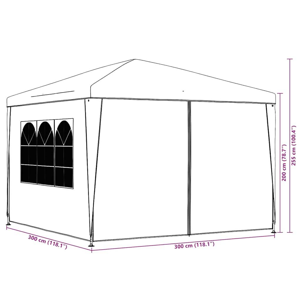 Tonnelle de Fête 3x3m Acier et PE avec Parois à Fenêtres pour Extérieur Vert – ComfortXL Outdoor Living - Image 5