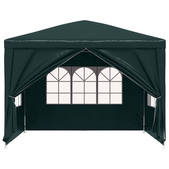 Tonnelle de Fête 3x3m Acier et PE avec Parois à Fenêtres pour Extérieur Vert – ComfortXL Outdoor Living - Image 4