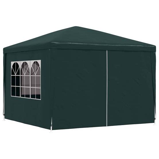 Tonnelle de Fête 3x3m Acier et PE avec Parois à Fenêtres pour Extérieur Vert – ComfortXL Outdoor Living - Image 3