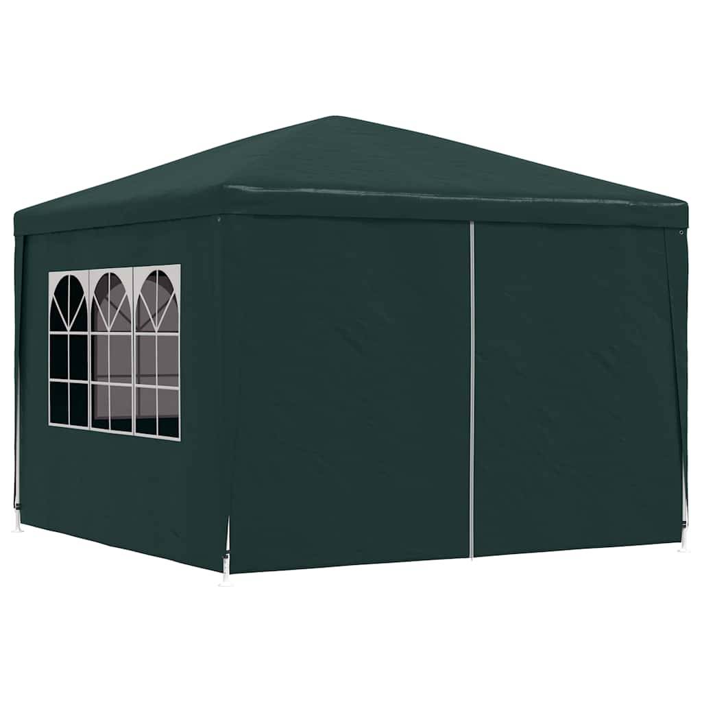 Tonnelle de Fête 3x3m Acier et PE avec Parois à Fenêtres pour Extérieur Vert – ComfortXL Outdoor Living - Image 3