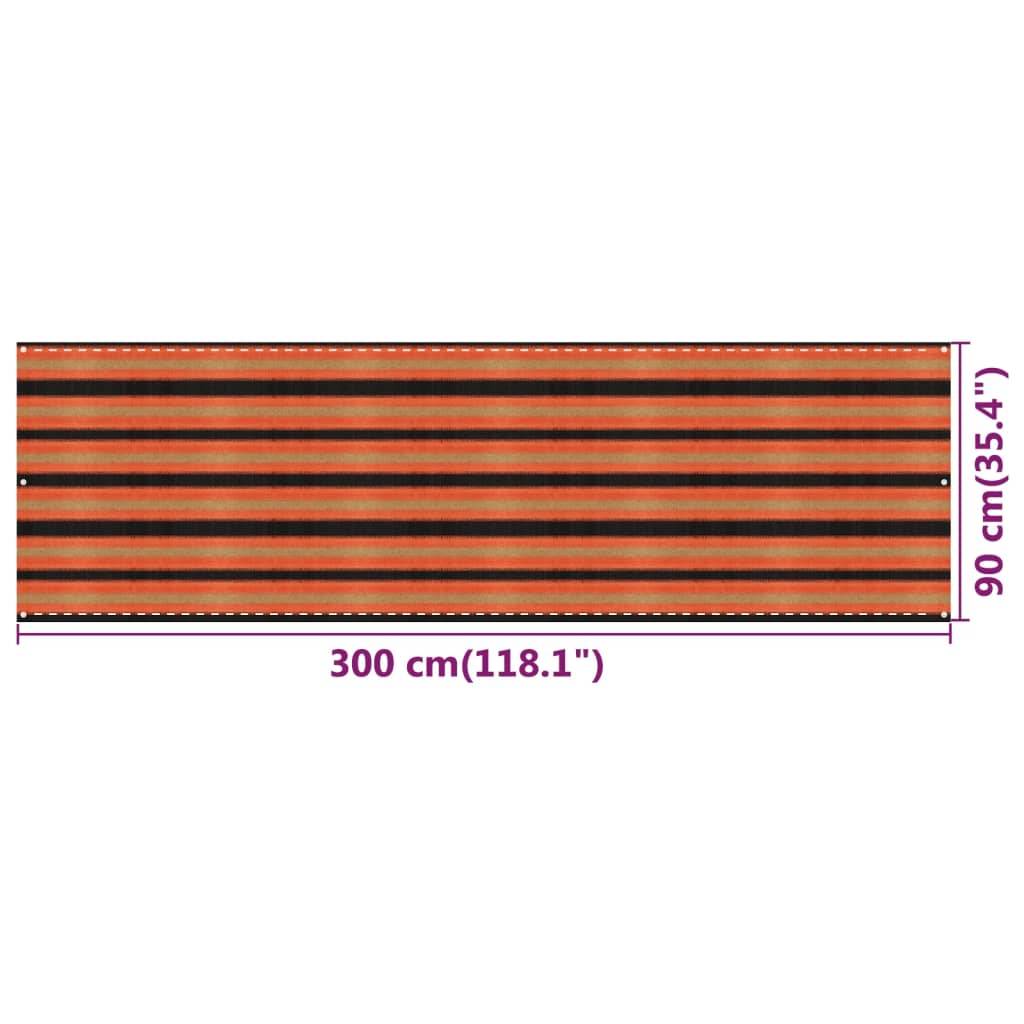 Helloshop26 - Écran de balcon brise pare vue protection confidentialité 90 x 300 cm PEHD multicolore - Imagen 5