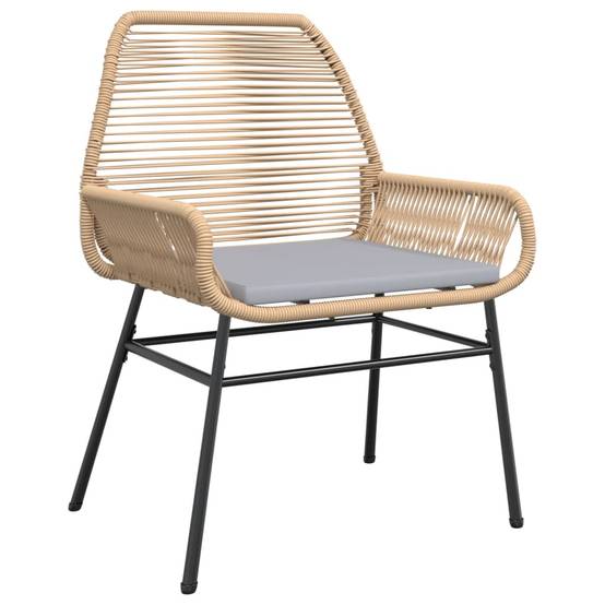 Chaise bois composite 2 places rotin marron 57 x 60 x 86 cm - Prolenta premium p393.8 - Image 4