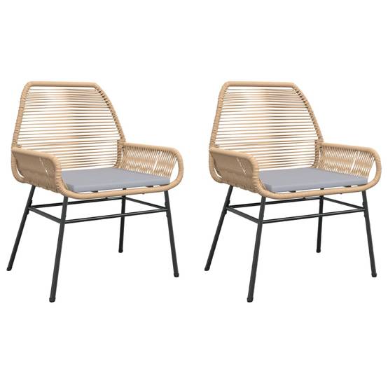 Chaise bois composite 2 places rotin marron 57 x 60 x 86 cm - Prolenta premium p393.8 - Image 1