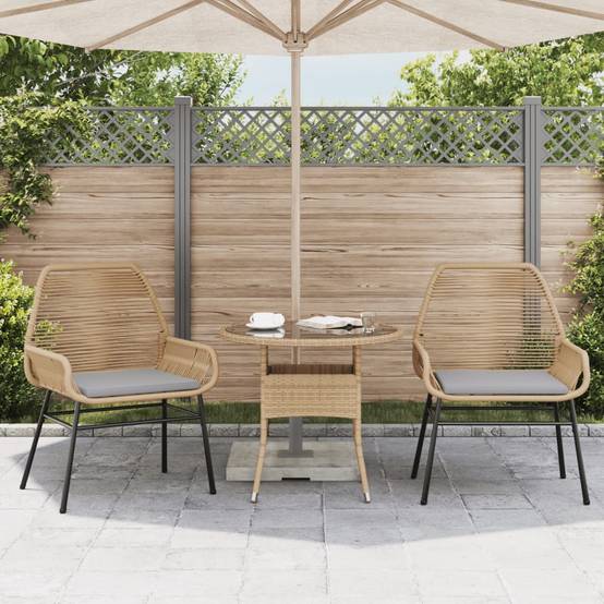 Chaise bois composite 2 places rotin marron 57 x 60 x 86 cm - Prolenta premium p393.8 - Image 3