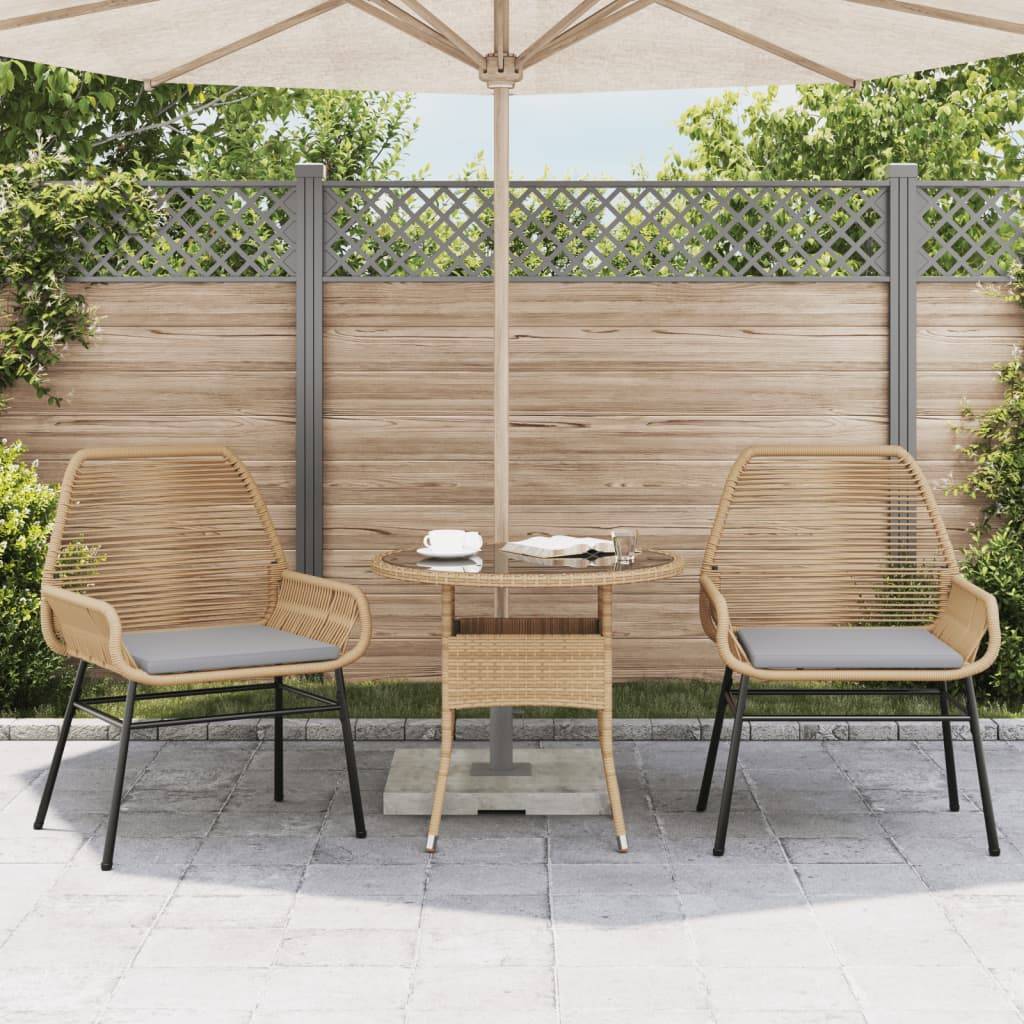 Chaise bois composite 2 places rotin marron  57 x 60 x 86 cm  - Prolenta premium  p393.8 - Image 3