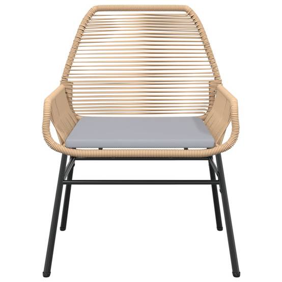 Chaise bois composite 2 places rotin marron 57 x 60 x 86 cm - Prolenta premium p393.8 - Image 5