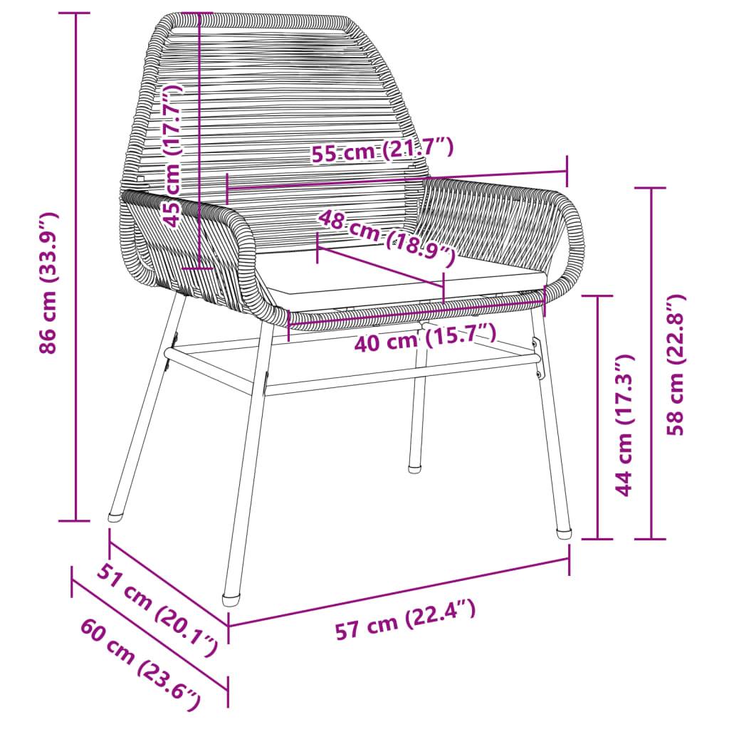 Chaise bois composite 2 places rotin marron  57 x 60 x 86 cm  - Prolenta premium  p393.8 - Image 9