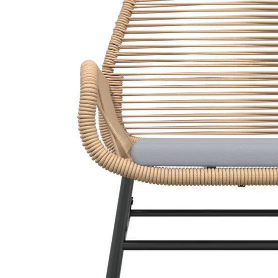 Chaise bois composite 2 places rotin marron 57 x 60 x 86 cm - Prolenta premium p393.8 - Image 8