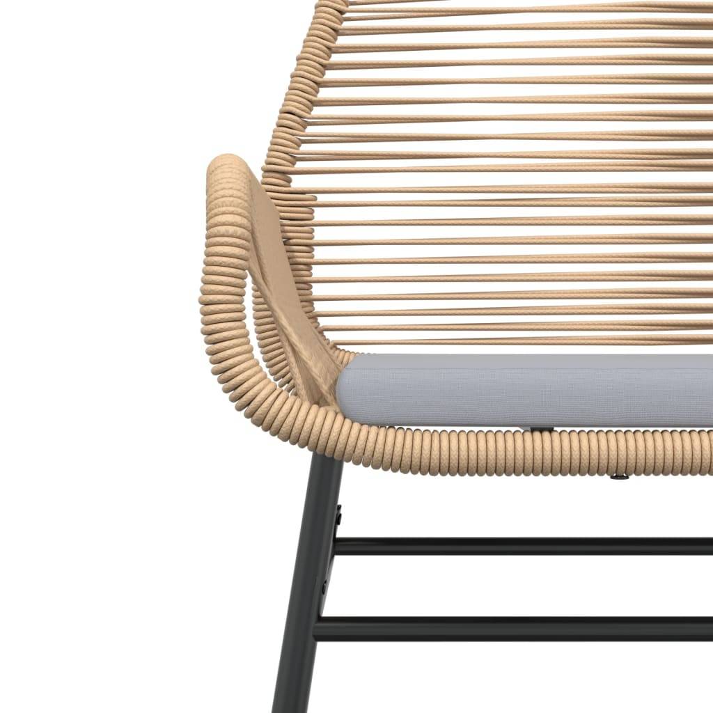 Chaise bois composite 2 places rotin marron  57 x 60 x 86 cm  - Prolenta premium  p393.8 - Image 8