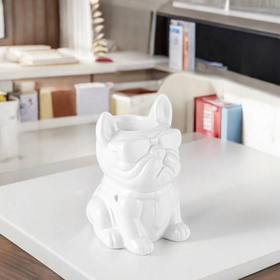 Brûle-Parfum Céramy Éléphant blanc - Objet artisanal -Brûleur Fondant parfumé - Figurine Éléphant - 45 ml - H 13cm – Zen'Arôme - Image 9