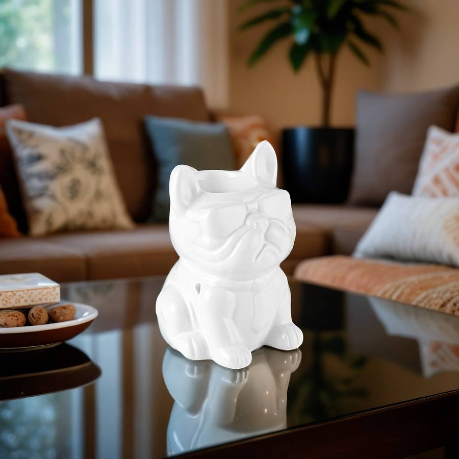 Brûle-Parfum Céramy Éléphant blanc - Objet artisanal -Brûleur Fondant parfumé - Figurine Éléphant - 45 ml - H 13cm – Zen'Arôme - Image 10