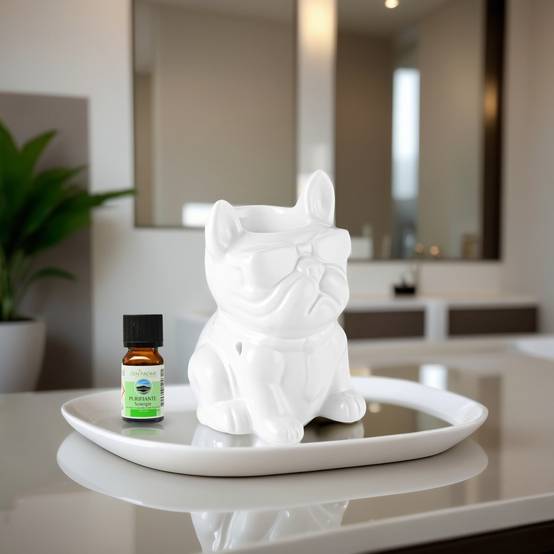 Brûle-Parfum Céramy Éléphant blanc - Objet artisanal -Brûleur Fondant parfumé - Figurine Éléphant - 45 ml - H 13cm – Zen'Arôme - Image 7