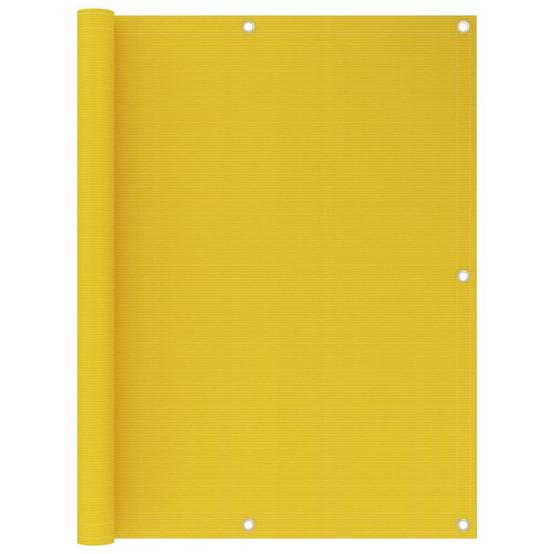 Helloshop26 - Écran de balcon brise pare vue protection confidentialité 120 x 600 cm PEHD jaune - Imagen 1