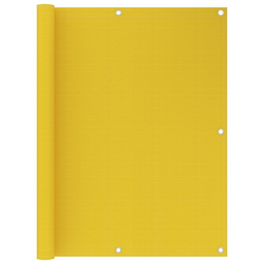Helloshop26 - Écran de balcon brise pare vue protection confidentialité 120 x 600 cm PEHD jaune - Imagen 1