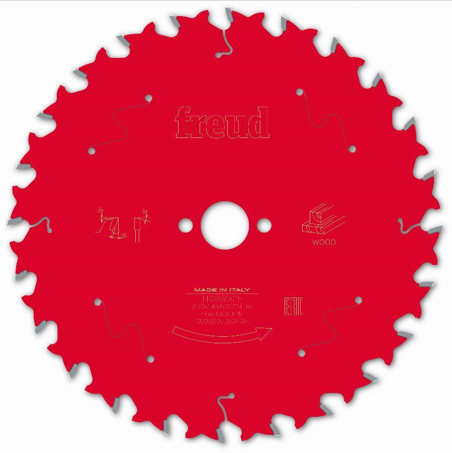 Lame pour scie circulaire portative FREUD - Ø180 2,4/1,6 AL20 Z24 BA 15° - F03FS09696 -FR09W001H - Imagen 2