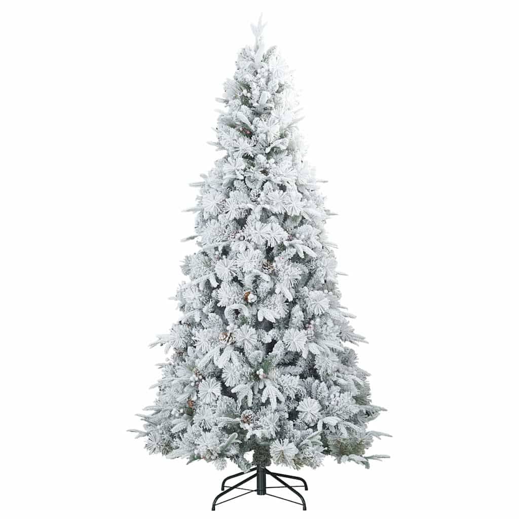 Sapin de Noël | Arbre de Noël Artificiel à Branches Articulées Blanc 210 cm Maison Chic - Image 5
