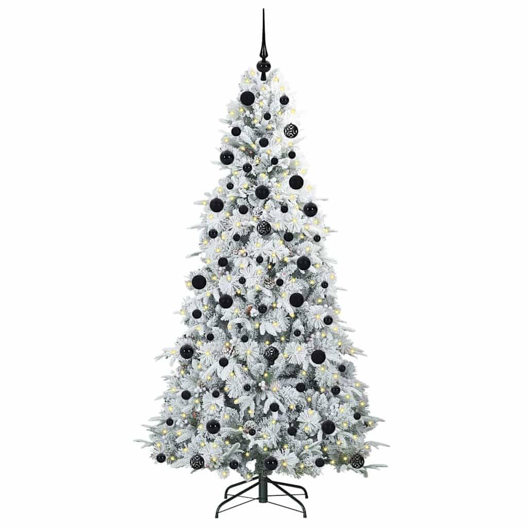 Sapin de Noël | Arbre de Noël Artificiel à Branches Articulées Blanc 210 cm Maison Chic - Image 3