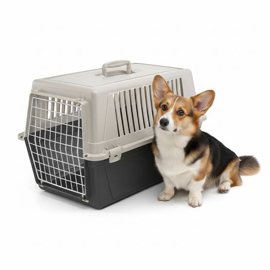 Ferplast - Ferplast Caisse de Transport Chat, Cage de Transport pour Chiens Petits Moyens et Chats jusqu'à 15 Kg, Porte en Fer Plastifié, Fentes d'aération, 40 x - Imagen 4